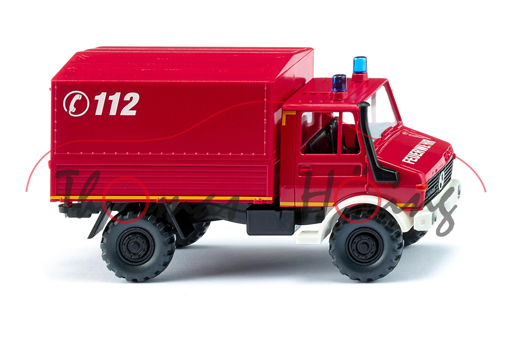 Feuerwehr - Unimog U 1700 L (Baureihe 435, Modell 1975-1993), rot, FEUERWEHR / C 112, Wiking, 1:87, mb