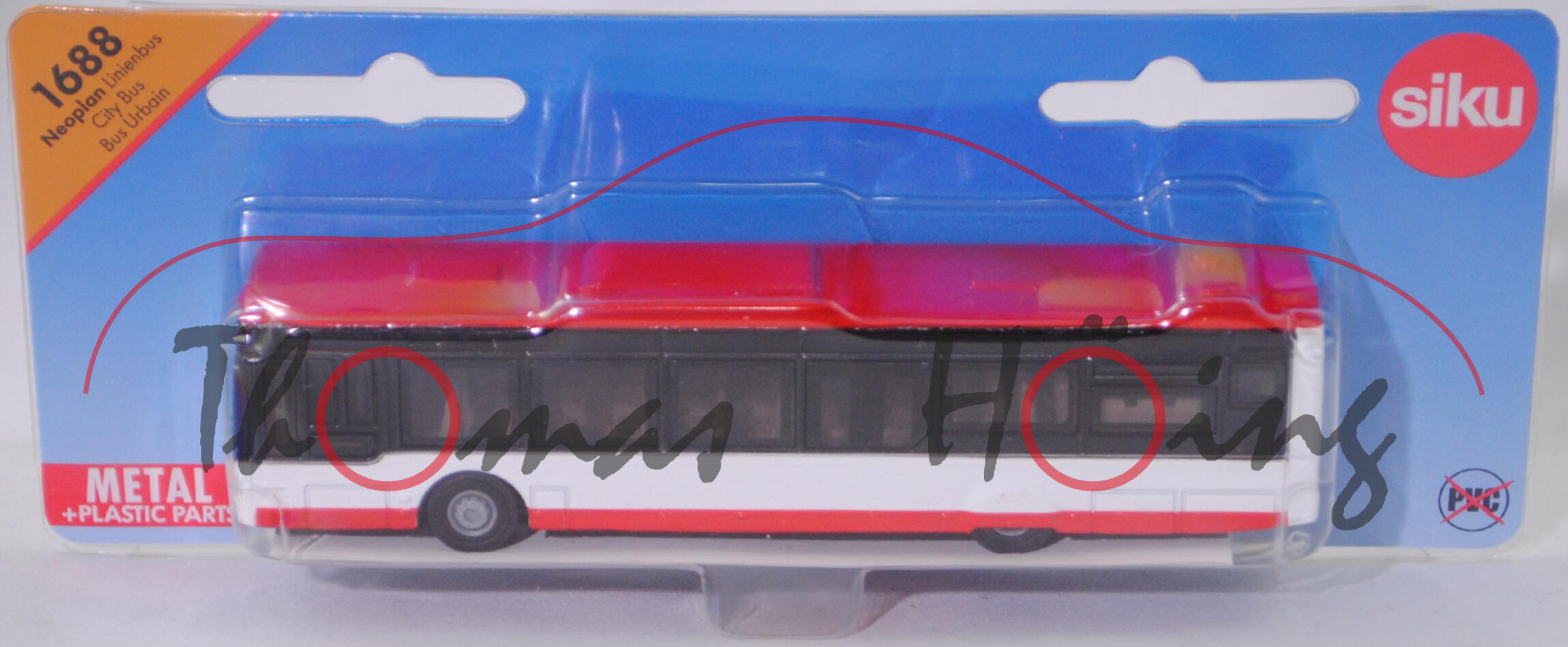 00000 NEOPLAN Centroliner Evolution N 4516 Niederflur-Linienbus Stadtbus mit 2 Türen (Modell 2002-2009), reinweiß, Beilage: 2 Aufkleberbögen, SIKU SUPER, 1:87, P29e