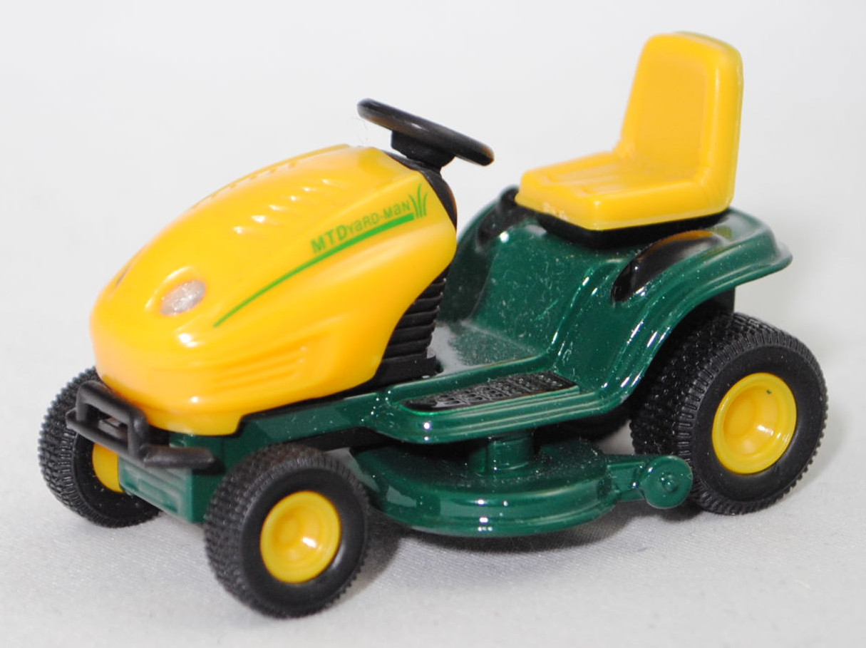 00000 Rasentraktor MTD YaRD-MaN AG 5165 AUTODRIVE™ (Modellnummer 13AE504G643, 4-Style, Modell 2002-2002), gelb/grün, Frontscheinwerfer 4 mm hoch, SIKU SUPER, 1:32, m