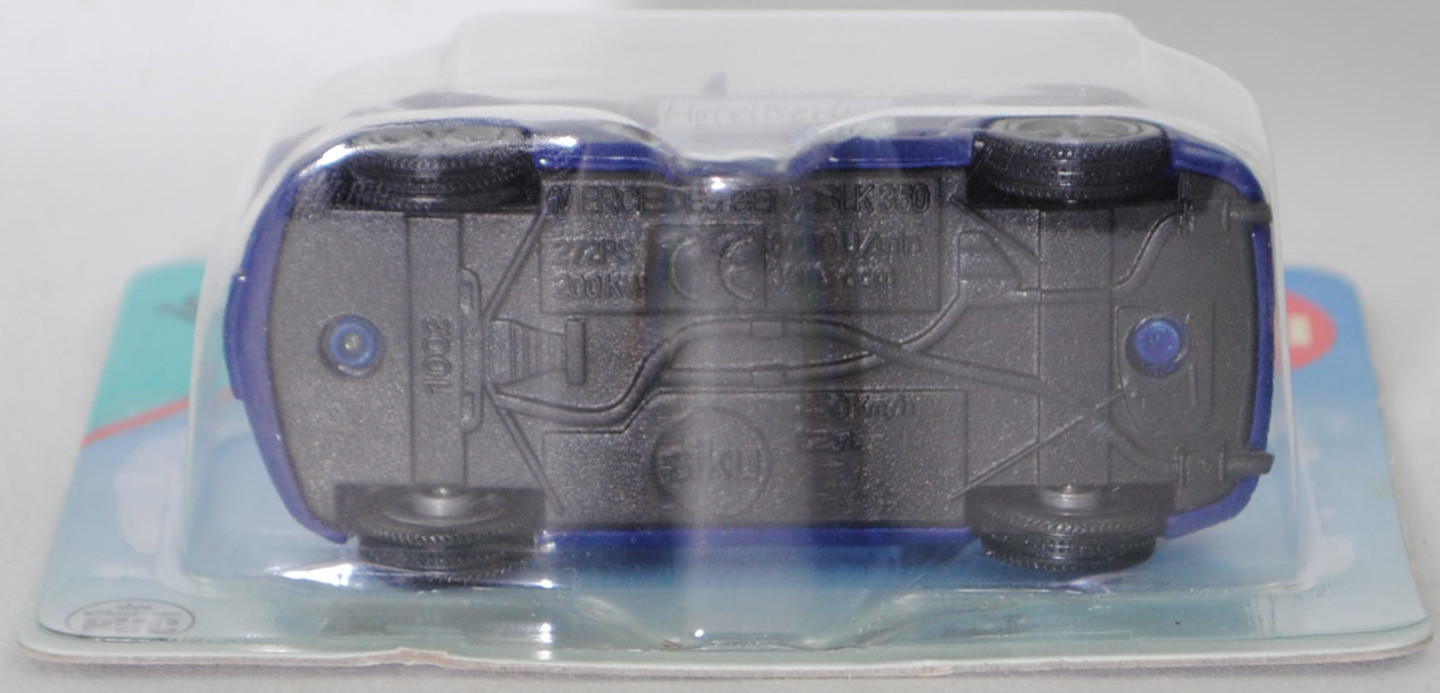 Hotel Berlin Mercedes-Benz SLK 350 (interne Baureihenbezeichnung R 171, Vor-MoPf, Modell 2004-2008), hell-kobaltblau, Hotel Berlin / STUTTGART/SINDELFINGEN, SIKU, 1:55, P29a
