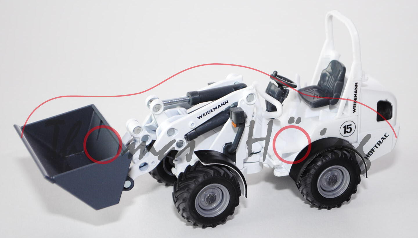 00402 SSC WEIDEMANN 1770 CX50 Hoftrac mit ROPS-Überrollbügel (Modell 2009-2012), reinweiß/eisengrau/