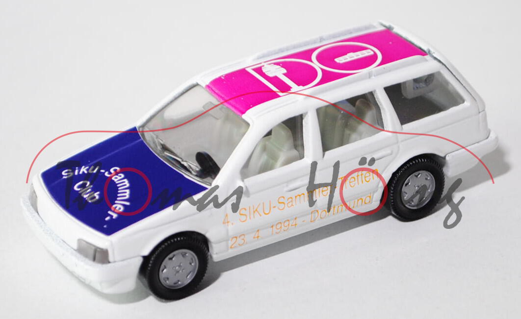 VW Passat Variant (B3, Typ 35i, Mod. 88-93), reinweiß, 4. SIKU-Sammler-Treffen / 23.4.1994-Dortmund