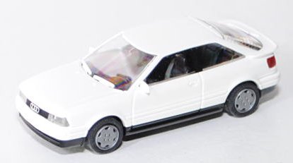 Audi Coupé (B3, Typ 89C), Modell 1988-1991, reinweiß, innen schwarz, Aero-Felgen silbergrau, Rietze,