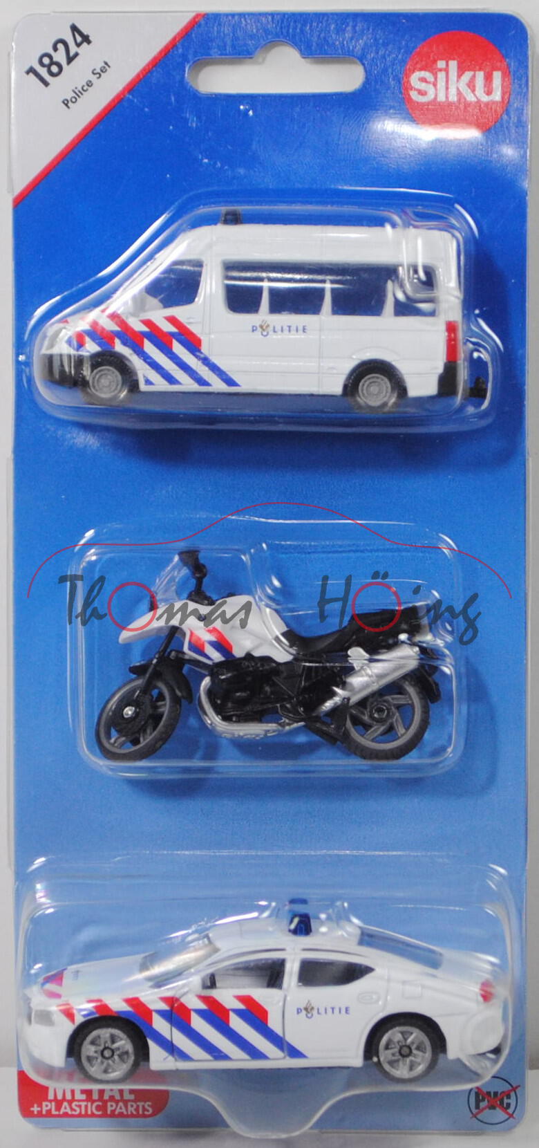 00300 NL Police Set mit: Mercedes-Benz Sprinter II + BMW R1200 GS + Dodge Charger SXT, P29e Limited