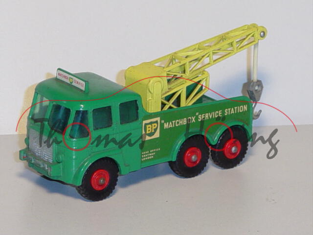 Forden Heavy Breakdown/Wreck Truck, verkehrsgrün, BP MATCHBOX SERVICE STATION / HEAD OFFICE / EASTWA