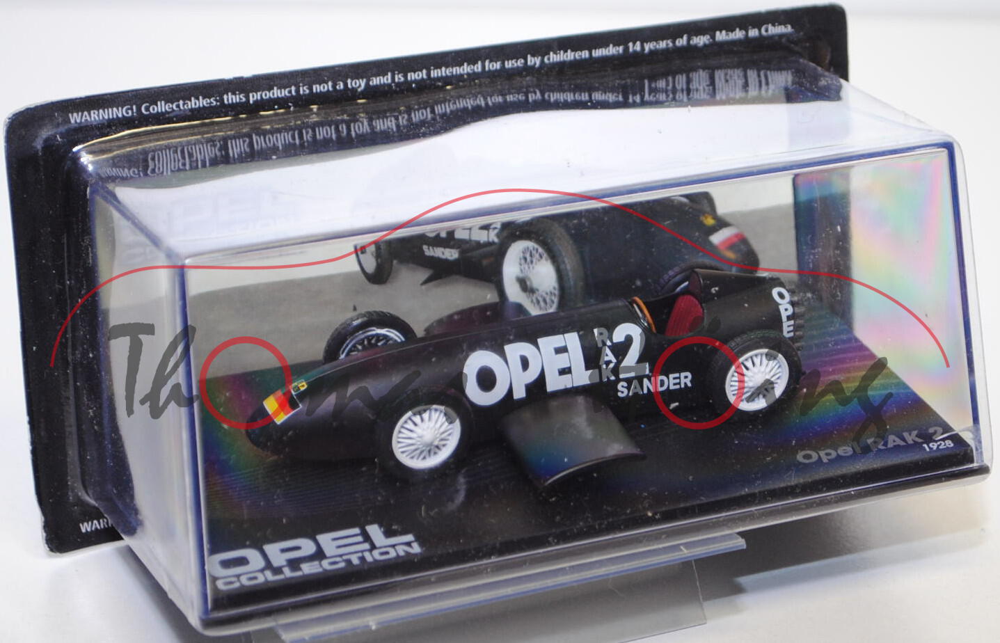 Opel RAK2, Modell 1928, schwarz, OPEL RAK 2 / SANDER, EAGLEMOSS INTERNATIONAL LTD, 1:43, mb