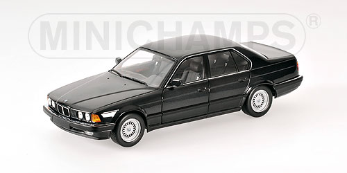 BMW 730i (E32), Mj. 1987, schwarzmetallic, Minichamps, 1:18, mb