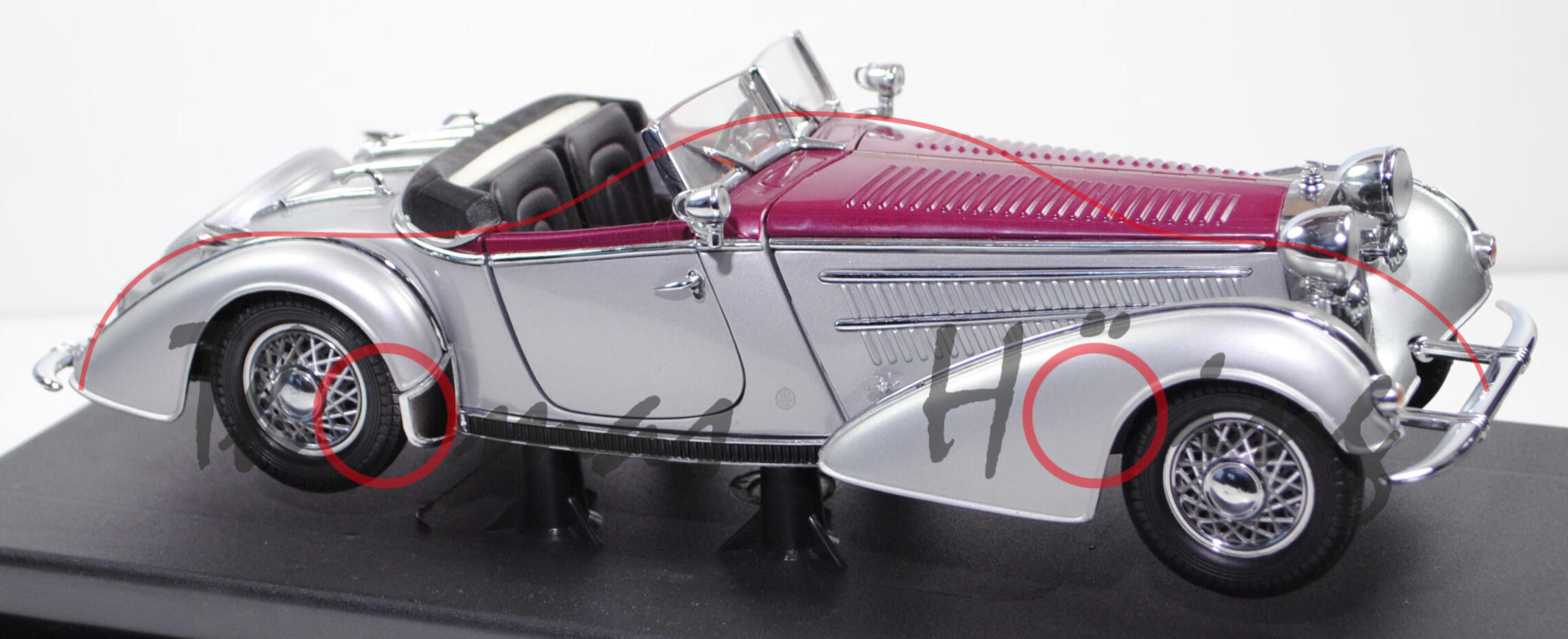 SUN STAR - 1/18 - HORCH 855 SPECIAL ROADSTER DE 1938 - SILVER SUN STAR - 1/18 - HORCH 855 SPECIAL ROADSTER DE 1938 - SILVER