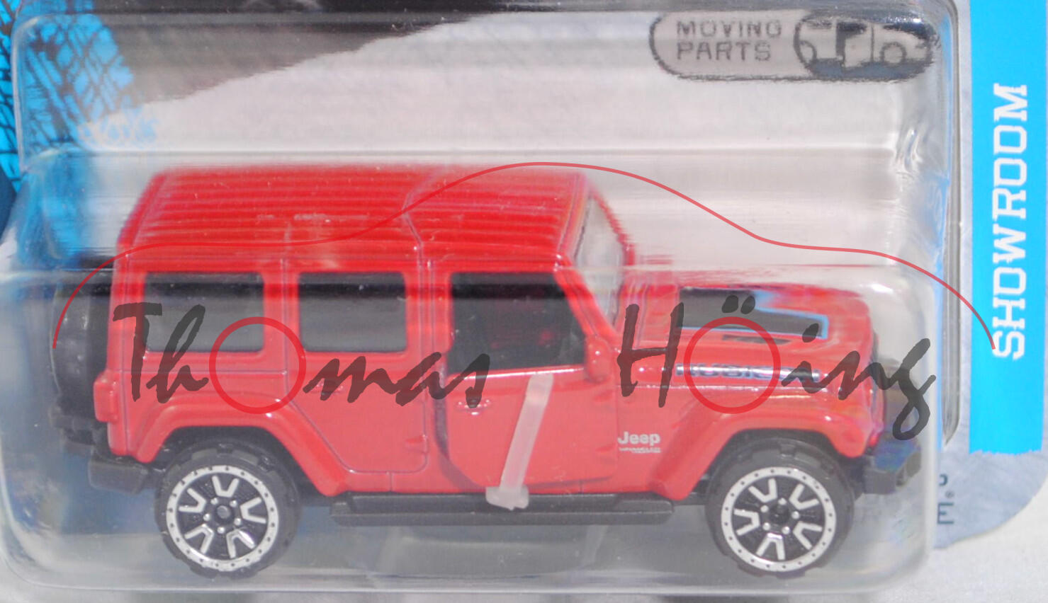 Jeep Wrangler Unlimited 2.0 4xe Plugh-In-Hybrid Rubicon mit Freedom® Hard Top (JL, Modell 2021-2023) (Nr. 224E), verkehrsrot, majorette, 1:66, Blister (SHOWROOM PREMIUM CARS)