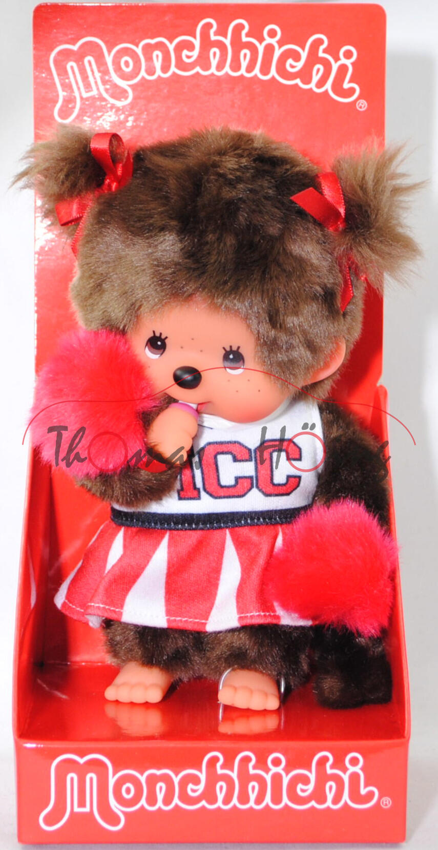 Monchhichi Cheerleader Girl (Mädchen im Cheerleader-Style, 20 cm groß, Sekiguchi (EAN 4905610252879)