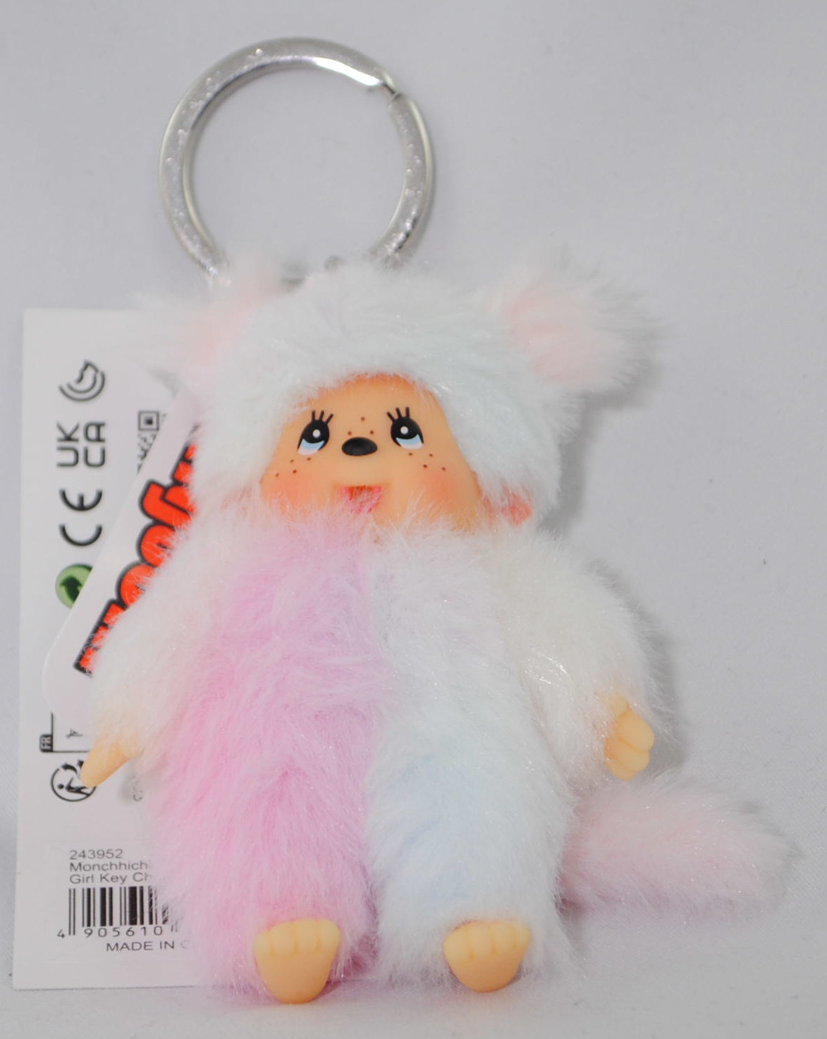 Monchhichi Tie Dye Girl Key Chain (Schlüsselanhänger Mädchen im Batik-Look), Schlüsselanhänger, 10 cm groß, Sekiguchi (Abbildung zeigt Farbbeispiel)