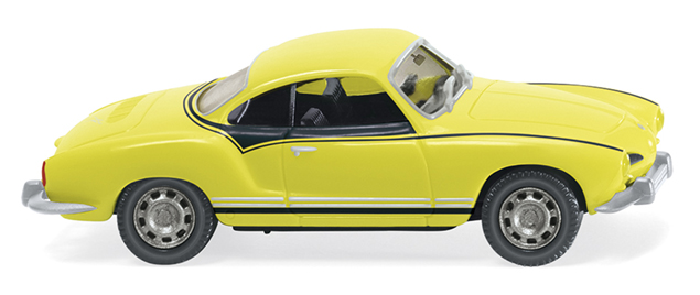 VW Karmann Ghia Coupé (Typ 14 facelift 1, Modell 1959-1967), schwefelgelb, Wiking, 1:87, mb