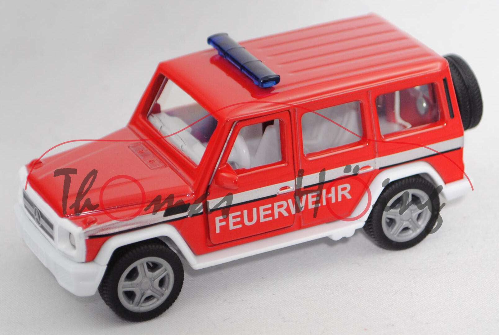 00001 Mercedes-Benz G 65 AMG (Modell 2012-2015) Feuerwehr, ohne Schiebedach-Gravur, SIKU, L17mpK