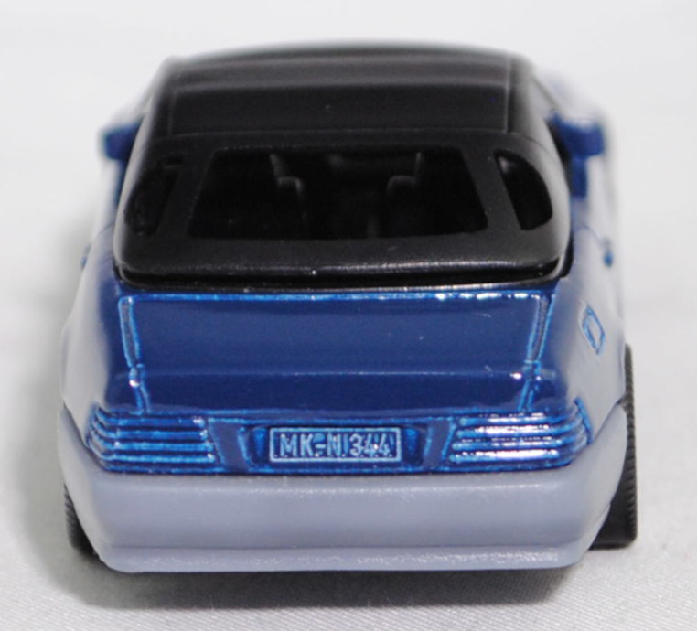 00002 Mercedes-Benz 500 SL mit Verdeck (Hardtop) (R 129, Modell 1989-1992), saphirblau/fehgrau, Scheibe seitlich unlackiert, Heckklappe ohne Stern, Germ, B7, SIKU, 1:55, m
