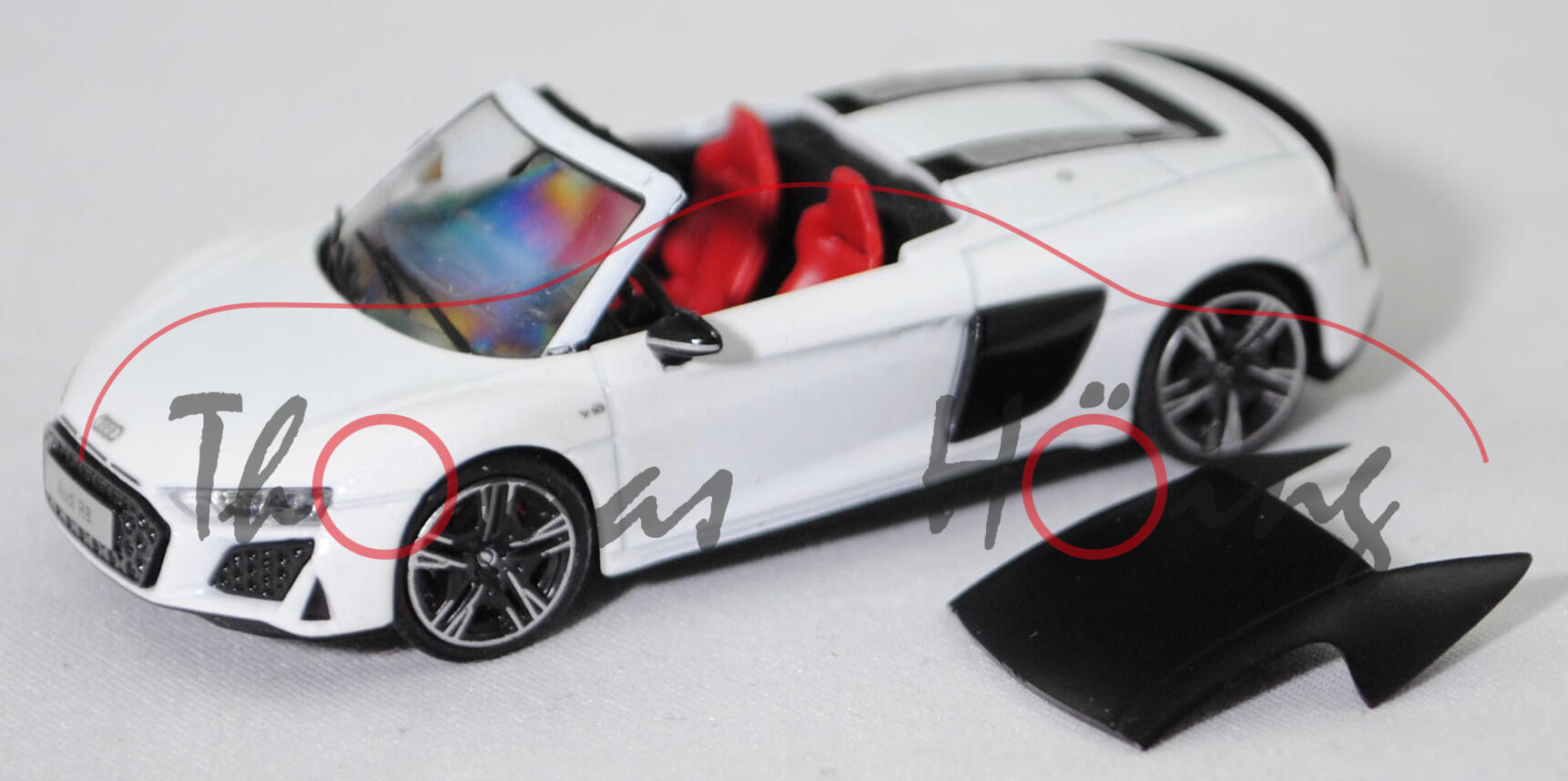 Audi R8 Spyder V10 performance (2019-2020) / performance quattro (2020-2023) (4S, Facelift 2019, Modell 2019-2023), ibisweiß (LY9C), KENGFAI, 1:64, PC-Box