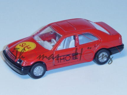 Mercedes C 220 (Baureihe W 202), Modell 1993-1995, karminrot, THOPE / siku, 1 Farbabplatzer auf rech