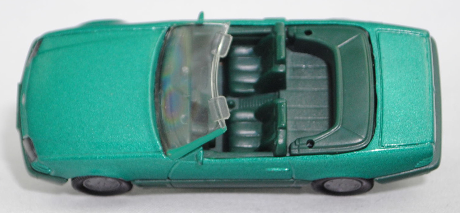00002 Mercedes-Benz 500 SL (R 129, Modell 1989-1992), türkisgrünmetallic, Stern im Kühlergrill silber, Heckklappe ohne Stern, Hong, B6, SIKU SUPER, 1:55, m