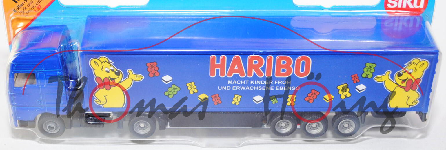 00005 MAN TGA Koffer-Sattelzug, hell-ultramarinblau/schwarz, HARIBO / MACHT KINDER FROH / UND ERWACH