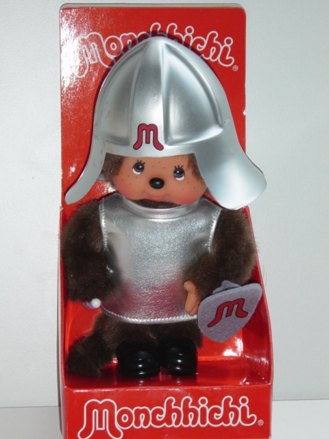 Monchhichi Roman Fighter Boy (Ritter Junge), 20 cm groß, Sekiguchi