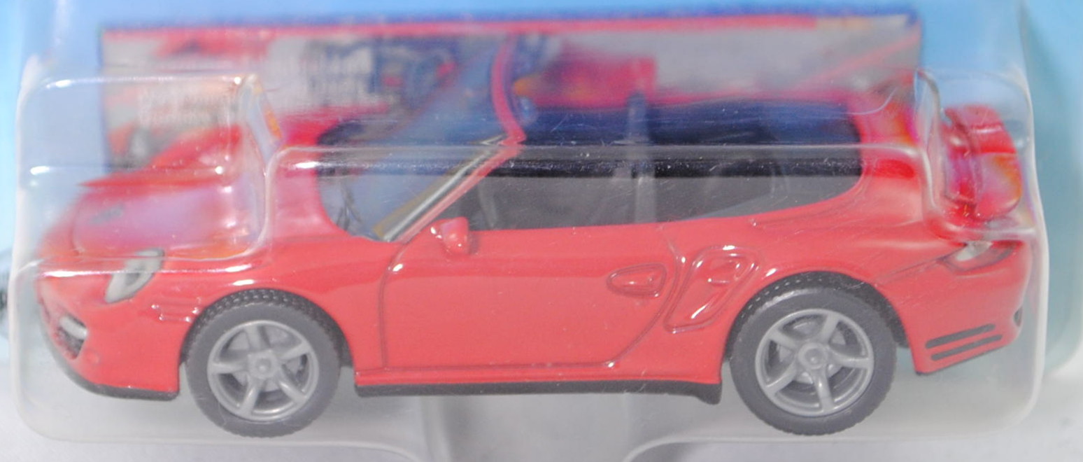 00000 Porsche 911 Turbo Cabriolet (Typ 997.1 bzw. 997 MK1, Mod. 07-09), karminrot, SIKU, 1:55, P29a