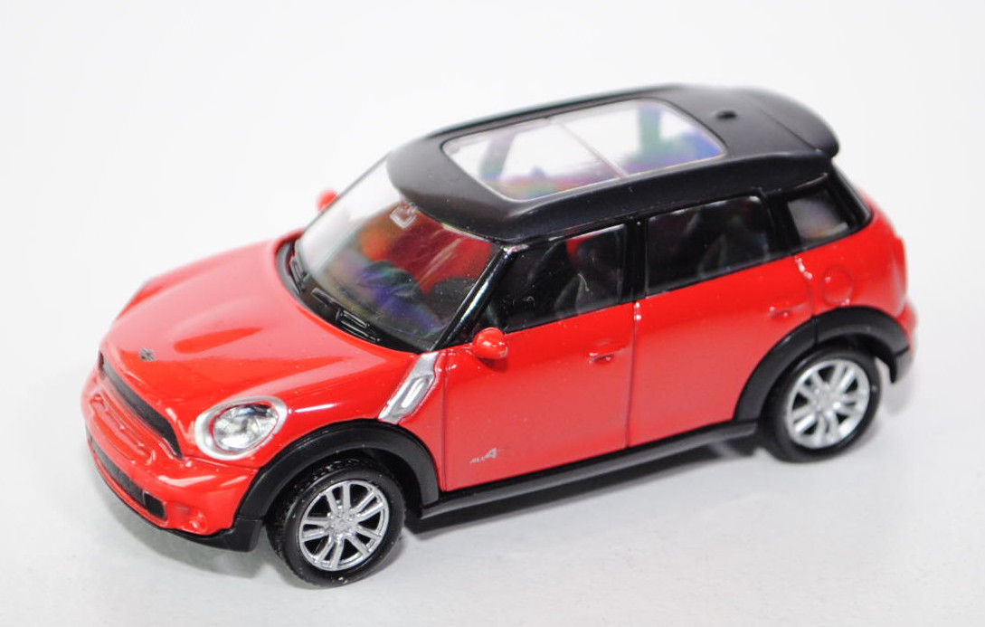 Mini Cooper S Countryman, verkehrsrot/schwarz, innen schwarz, Free Wheel, Unifortune RMZ City, 1:58 