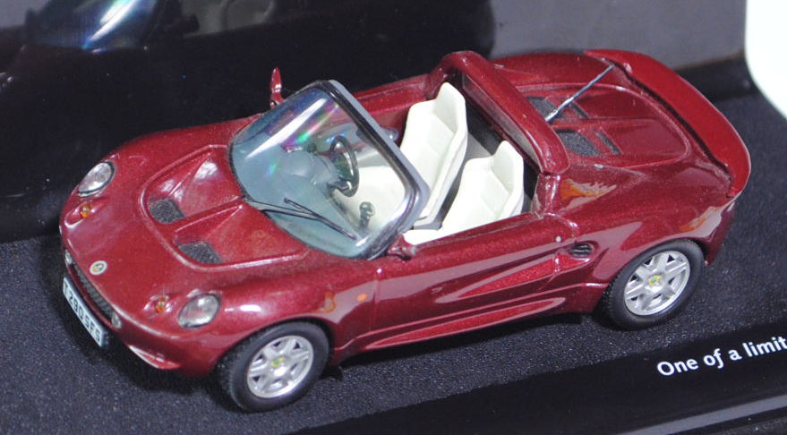 Lotus Elise 111S offen (Typ Serie 1), Modell 1998-2000, weinrotmetallic (ruby red), VITESSE BRITISH 