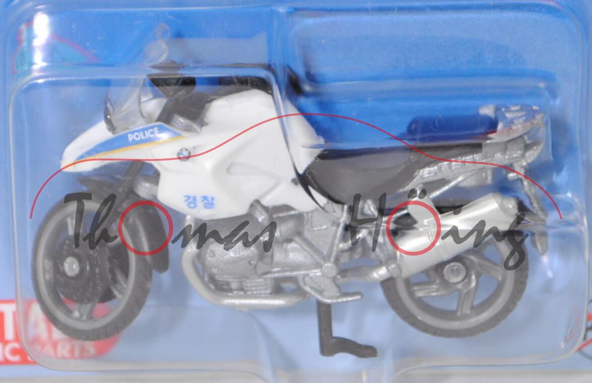 72800 KR BMW R1200 GS (Typ K25, Mod. 04-12) Police Motorbike, weiß/graualu, POLICE, P29e (koreanisch)