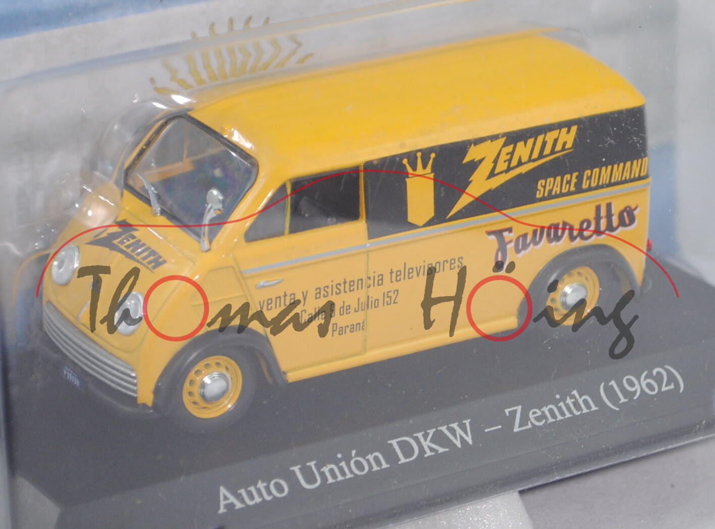 DKW Fourgonnette Schnellaster Kastenwagen (Typ 3, 3=6, Mod. 60-69), gelb, ZENITH, EDITION ATLAS 1:43