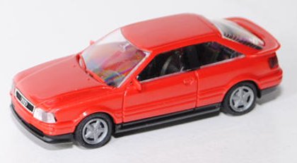 Audi Coupé S2 (B4, Typ 8C), Modell 1990-1995, feuerrot, Rietze, 1:87, Werbeschachtel