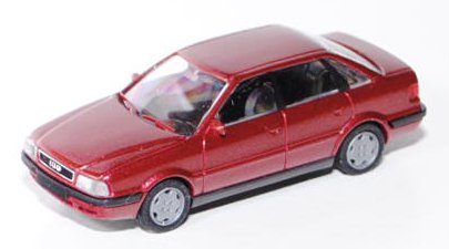 Audi 80 (B4, Typ 8C), Modell 1991-1994, purpurrotmetallic, Rietze, 1:87, mb