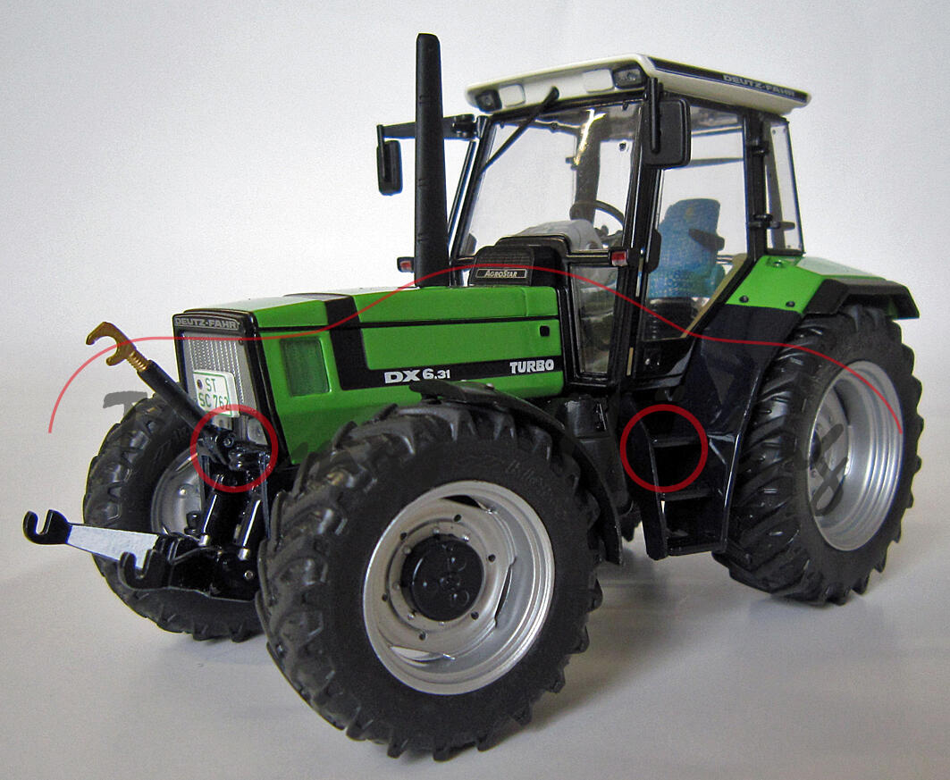 DEUTZ-FAHR AgroStar 6.31 (1. Gen., Ausführung 1990-1993), weise-toys by HOLLAND OTO, 1:32, mb