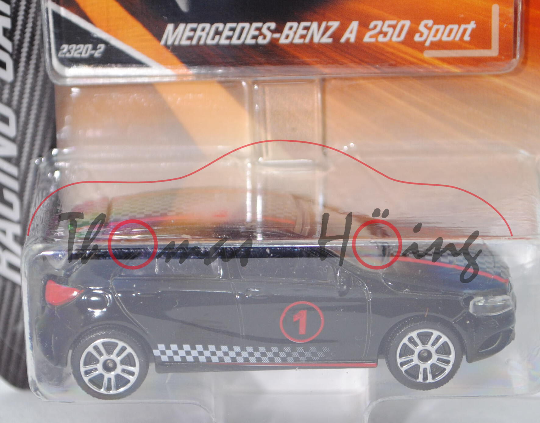 Mercedes-Benz A-Klasse (W 176, Modell 2012-) (Nr. 232 D), schwarz, 1, Nr. 232D-2, majorette, 1:57