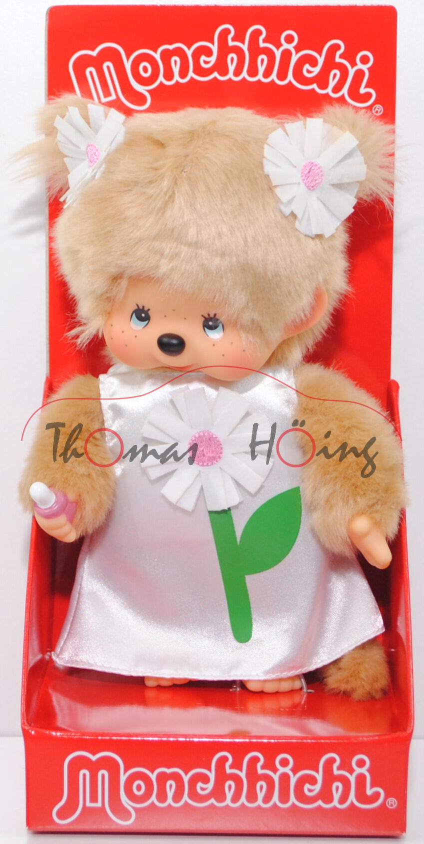 Monchhichi Flower Girl Margaret (Mädchen mit Blumenkleid Margerite), 20 cm groß, Sekiguchi