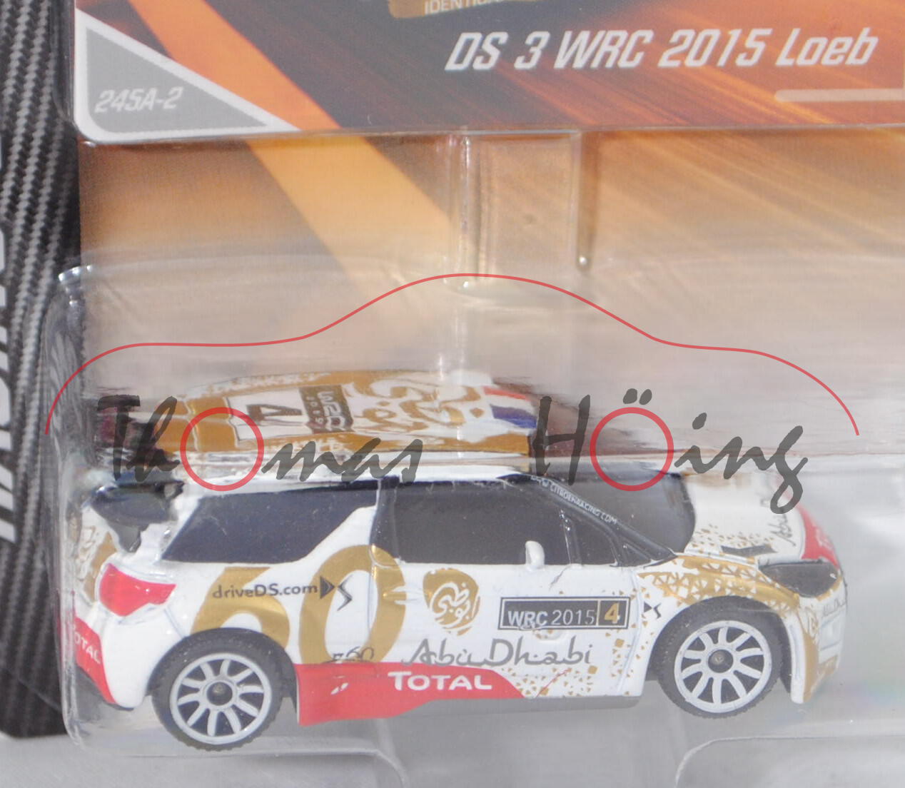 Citroen DS3 WRC 2015 (Nr. 245A), weiß/gold/rot, Monte Carlo 2015, Fahrer: Loeb/Elena, Nr. 245A-2