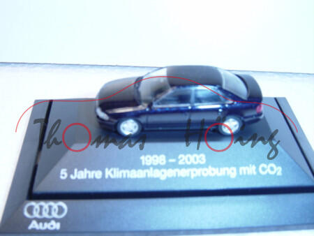 Audi A4, schwarz, Mj 99, IN-C 3911, 1998-2003 5 Jahre Klimaanlagenerprobung mit CO2, Rietze, 1:87, m