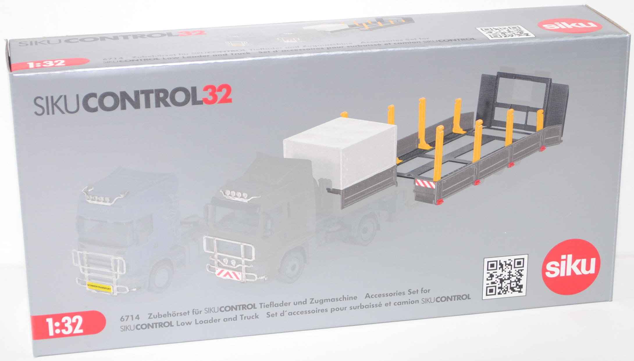 00000 Zubehörset für SIKU CONTROL Tieflader + Zugmaschine MAN TGA 18.430 / Scania R620, 1:32, L18