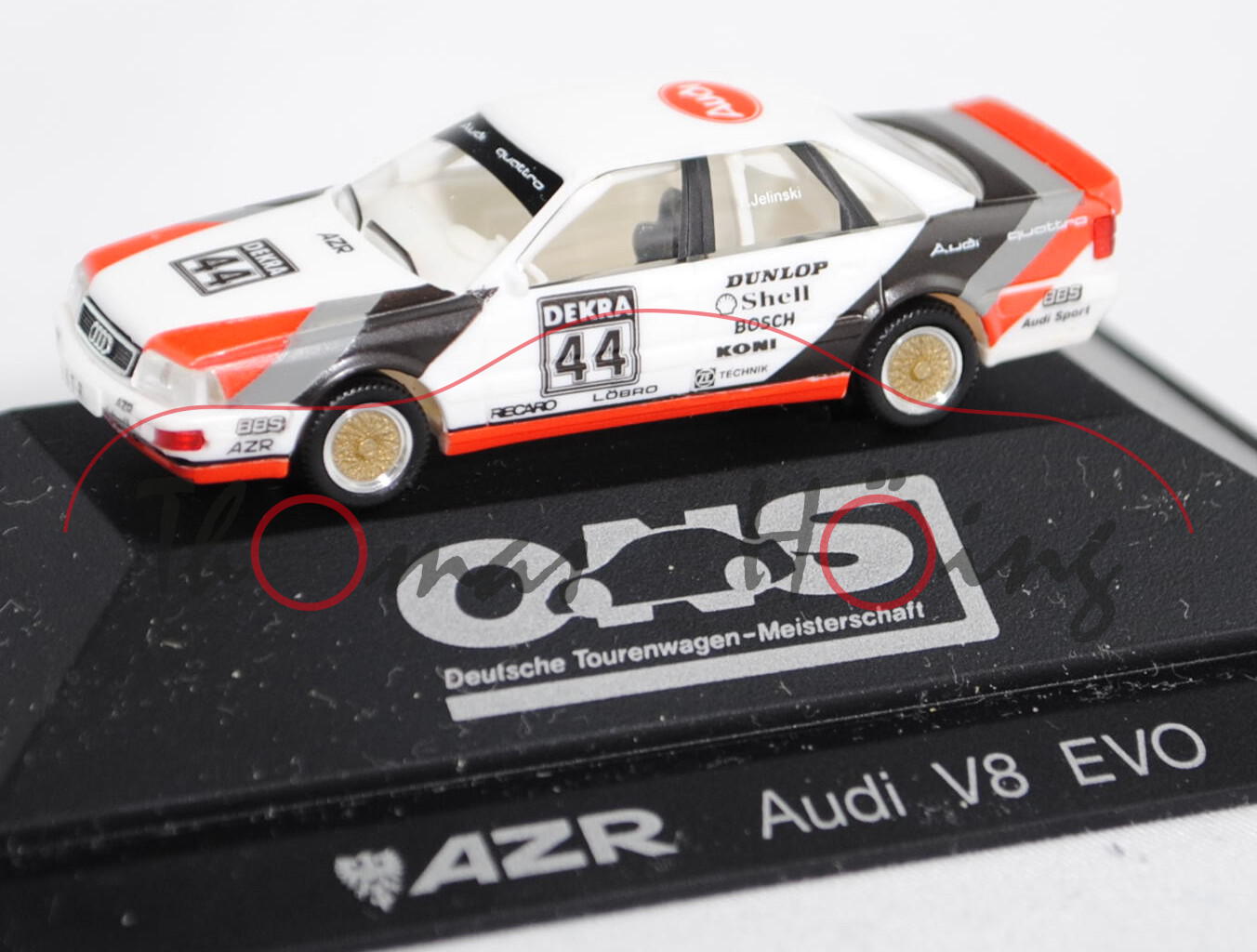 Audi V8 quattro Evo DTM (Typ R6, Modell 1991-1992), reinweiß/rot/grau/schwarz, DTM Saison 1991, Team