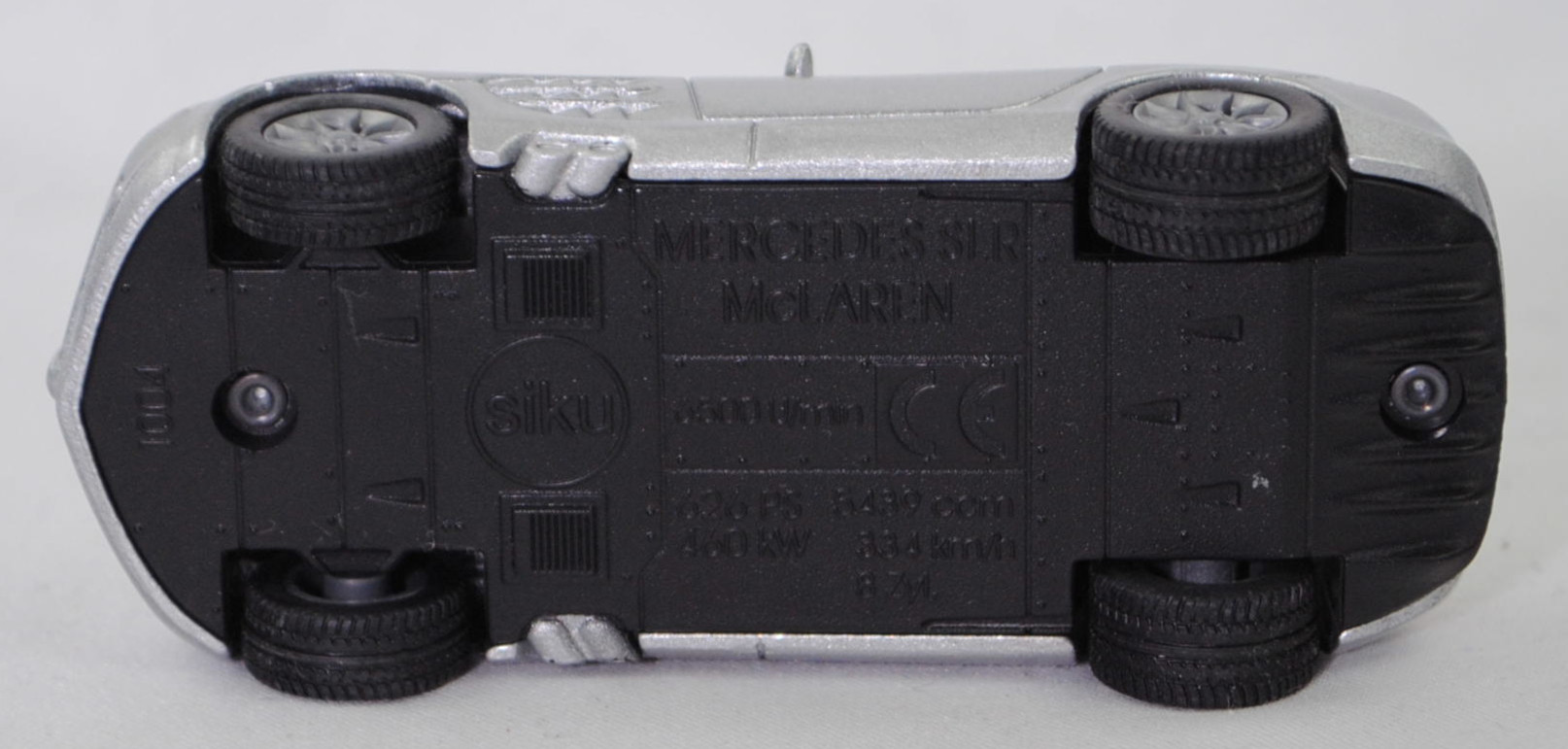 00000 Mercedes-Benz SLR McLaren (1. Generation, C 199, Modell 2004-2008), silbergraumetallic, Bpr. 1004, B25a / B25b silbergrau, SIKU SUPER, 1:55, m