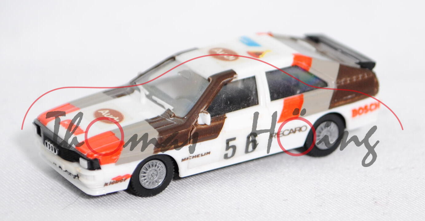 Audi Quattro Rallye (B2, Typ 85Q, Modell 1980-1982), weiß/rot/grau/schwarz, Audi Sport, Nr. 56, Herp