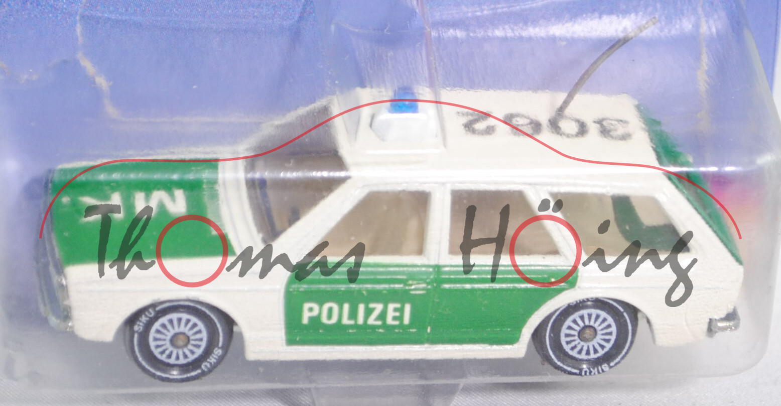 00011 VW Passat Variant (B1, Typ 33, Modell 1974-1977) Polizei-Lautsprecherwagen, cremeweiß/minzgrün