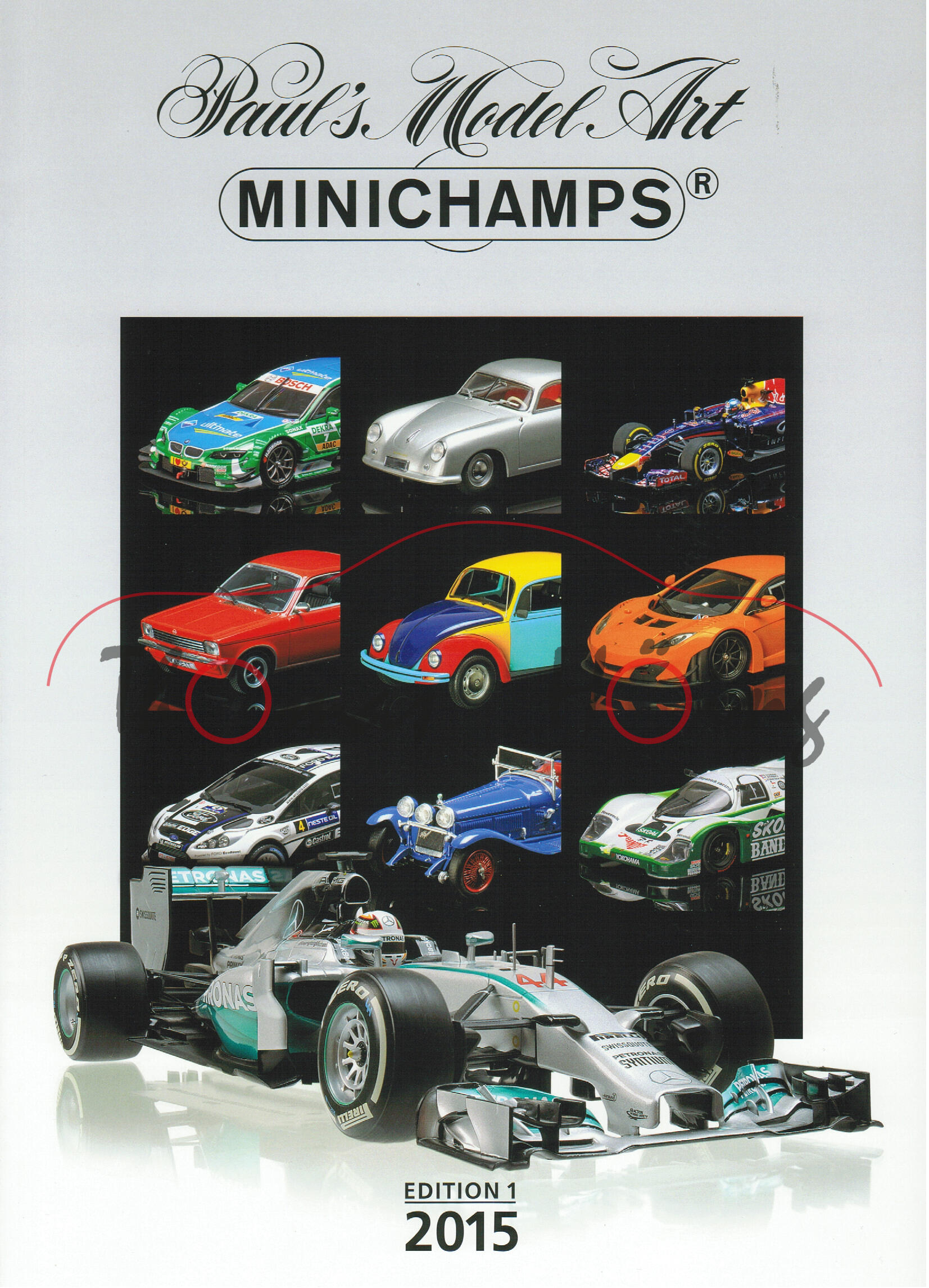 Minichamps Katalog Edition 1 2015 mit 132 Seiten DIN A4, und Katalog Resine 1 2015 mit 40 Seiten, Mi