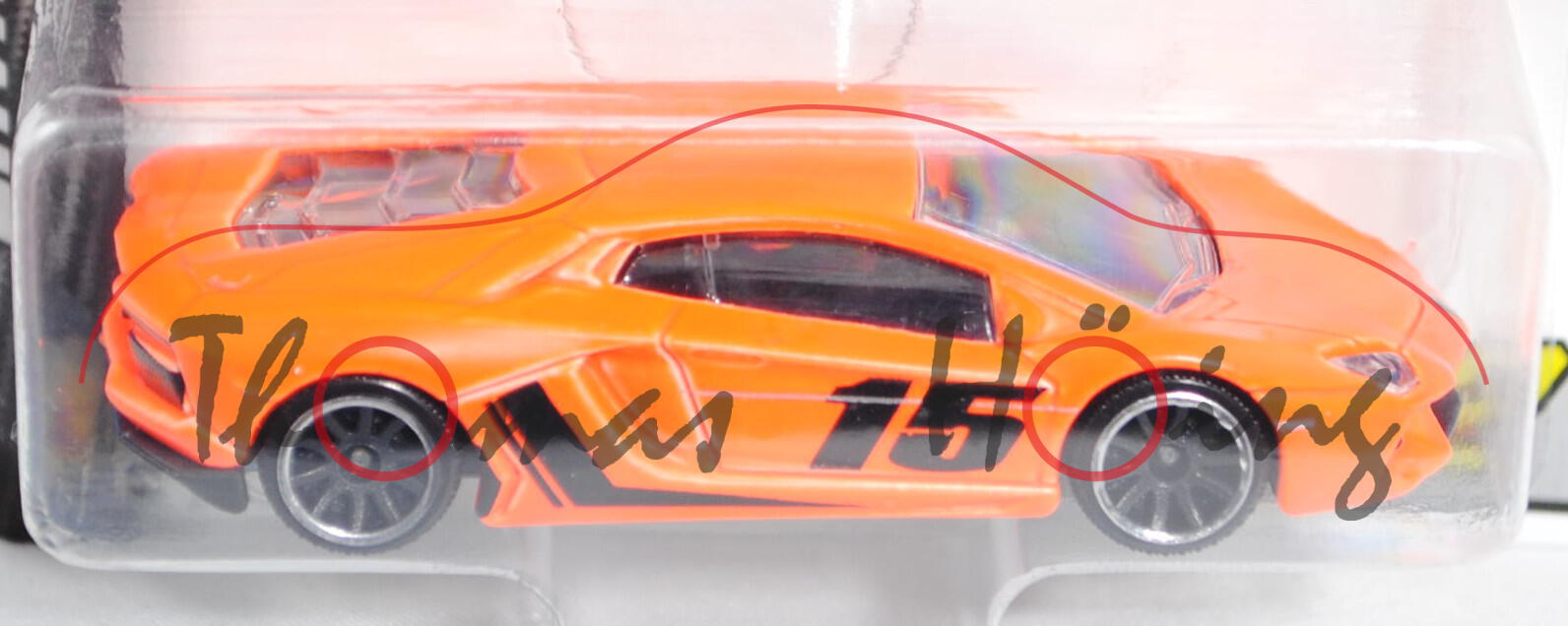 Lamborghini Aventador LP 700-4 (Modell 2011-) (Nr. 219 E), leuchtorange/schwarz, 16, 10-Speichen-Fel