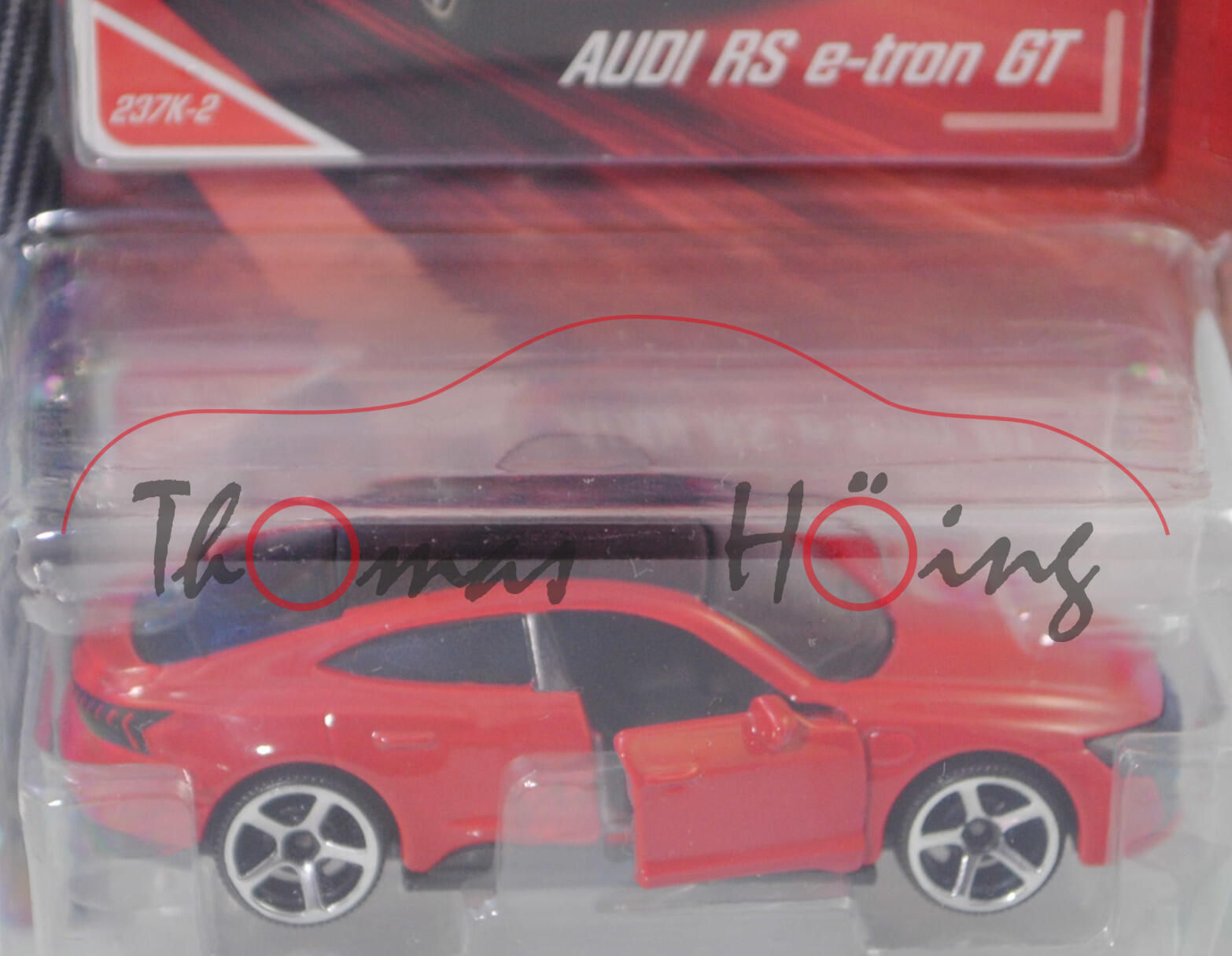 Audi RS e-tron GT quattro (Typ FW, Mod. 2021-), hell-signalrot, Nr. 237K-2, majorette, 1:63, Blister