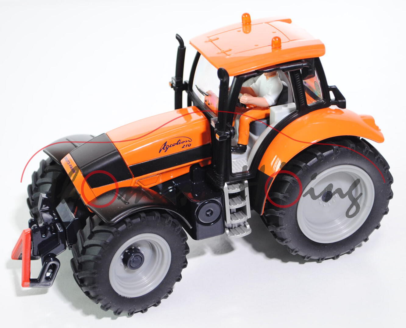 00405 DEUTZ-FAHR Agrotron 210 Traktor (Typ MK4, Modell 2003-2004), hellrotorange/mattschwarz/schwarz