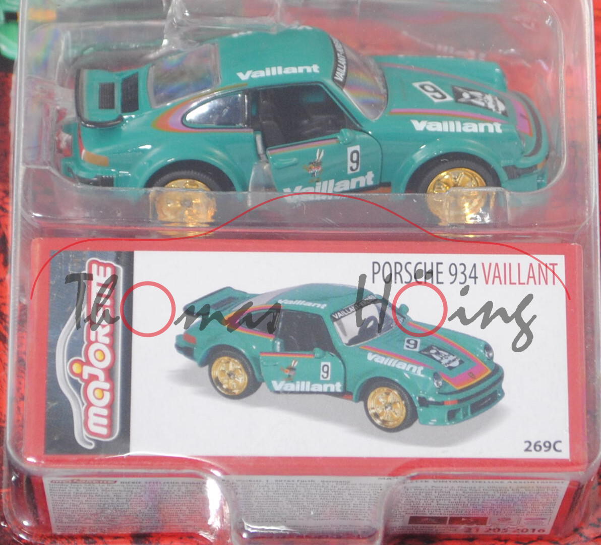 Porsche 934 / Porsche Turbo RSR (Mod. 76-77) (269C), grün, Porsche Cub 1976, Bob Wollek, Nr. 9, mb