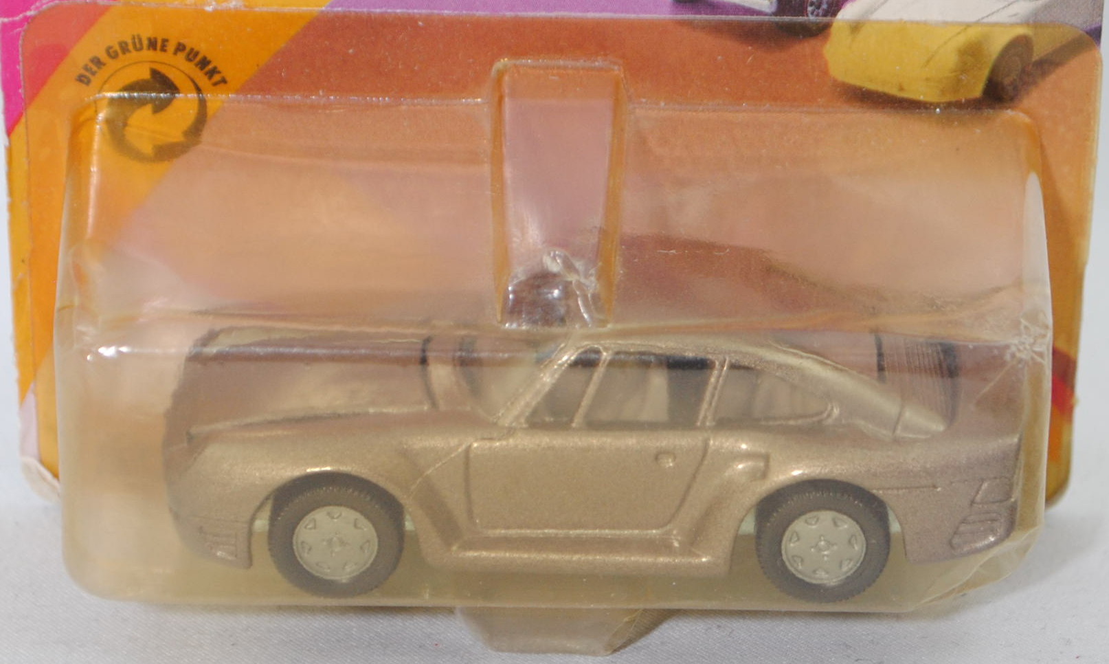 00008 Porsche 959 (Mod. 1986-1988), dunkel-graubeigemetallic, B6, SIKU, 1:55, P23 (offen, vergilbt)