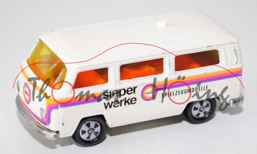 VW Bus (Typ T2b), Modell 1972-1979, cremeweiß, sieper / werke / siku / SPIELZEUGMODELLE, Verglasung