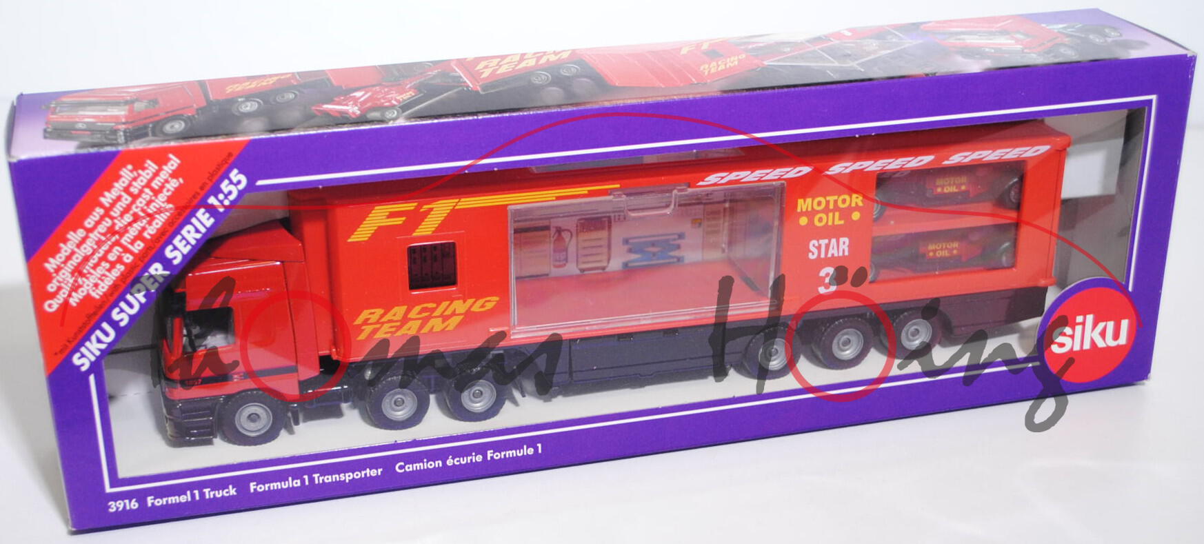 00000 Mercedes Actros 1857 Formel I Transporter, rot/schwarz, F1 SPEED SPEED SPEED / RACING / TEAM
