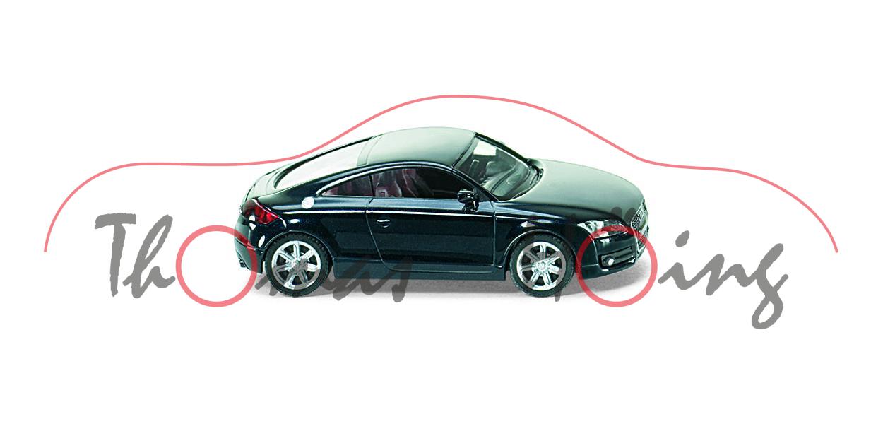 Audi TT Coupé (2. Gen., Typ 8J, Vorfacelift, Mod. 2006-2010), mauritiusblau perleffekt, Wiking, 1:87