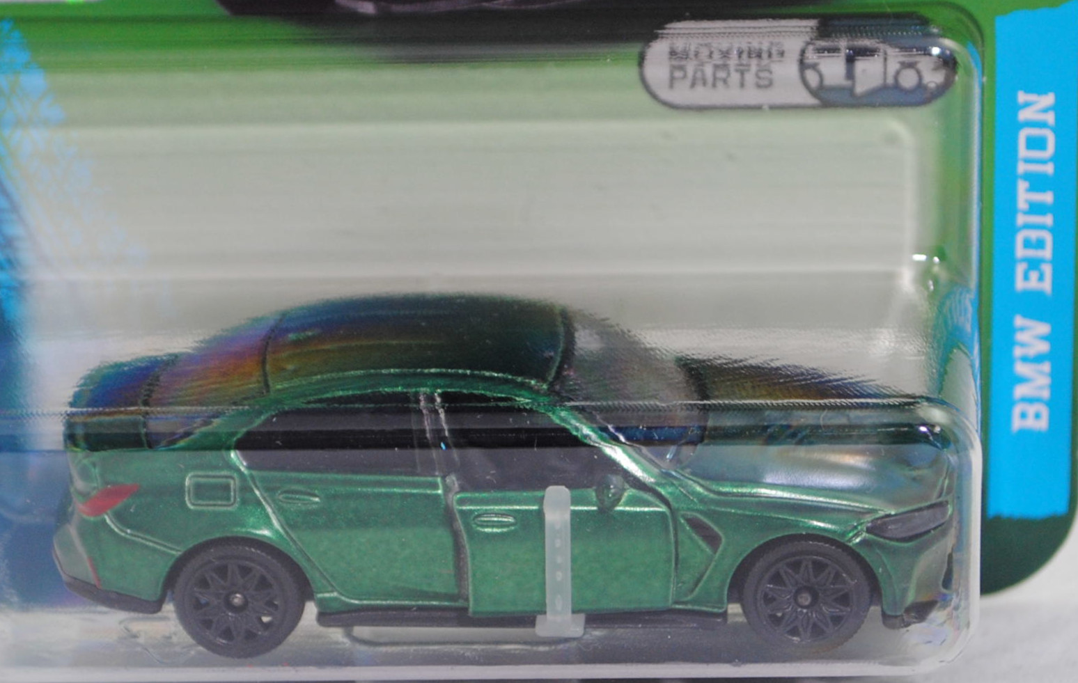 BMW M3 Limousine (G80, Modell 2021-) (Nr. 257G), hell-moosgrünmetallic (M Isle of Man grün metallic), majorette, 1:62, Blister (BMW EDITION PREMIUM CARS)